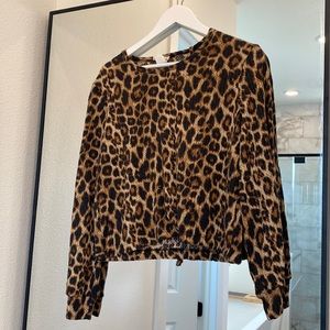 Cheetah Print Long Sleeve Top